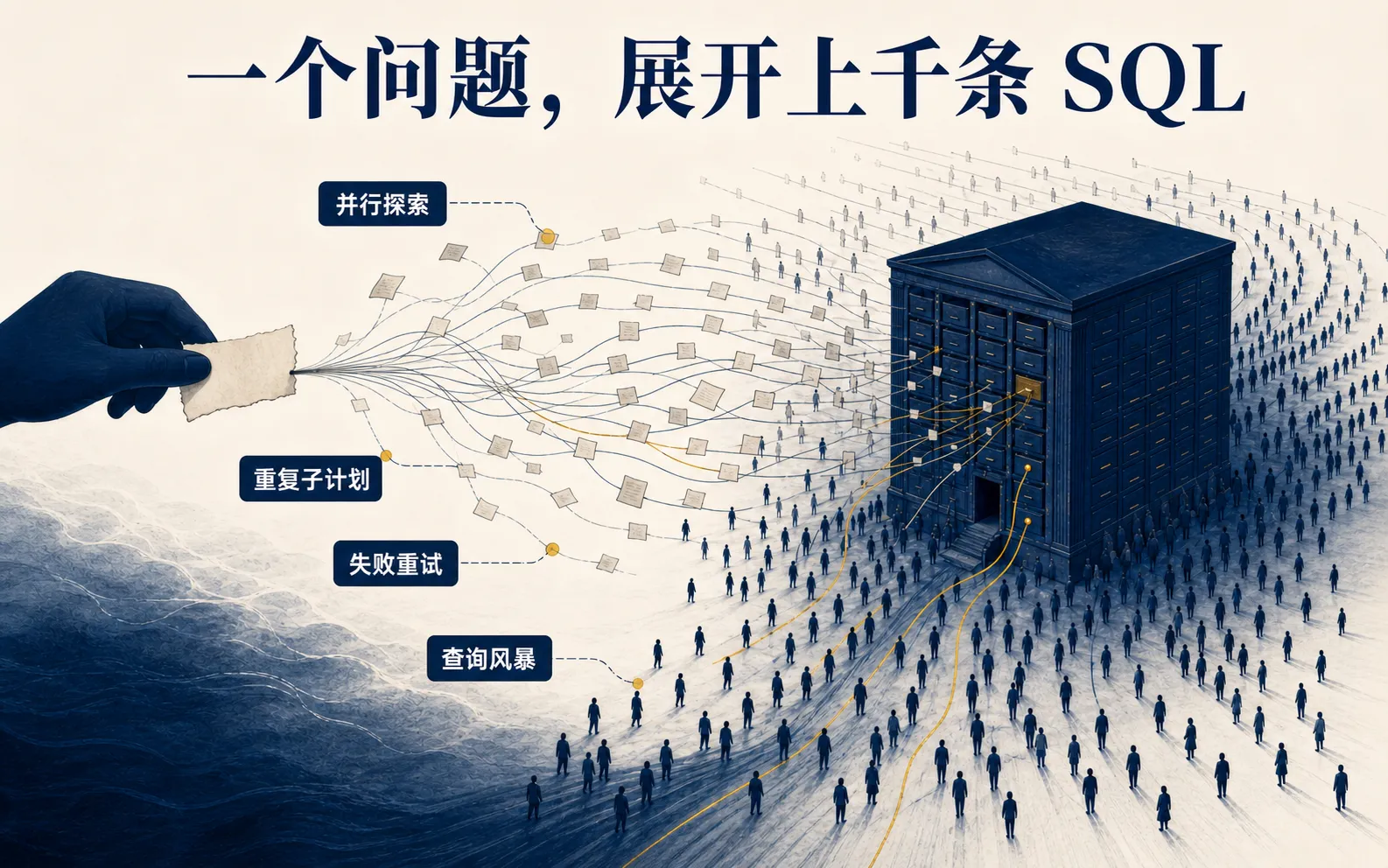 一个问题在 Agent 手里展开成大量查询分支