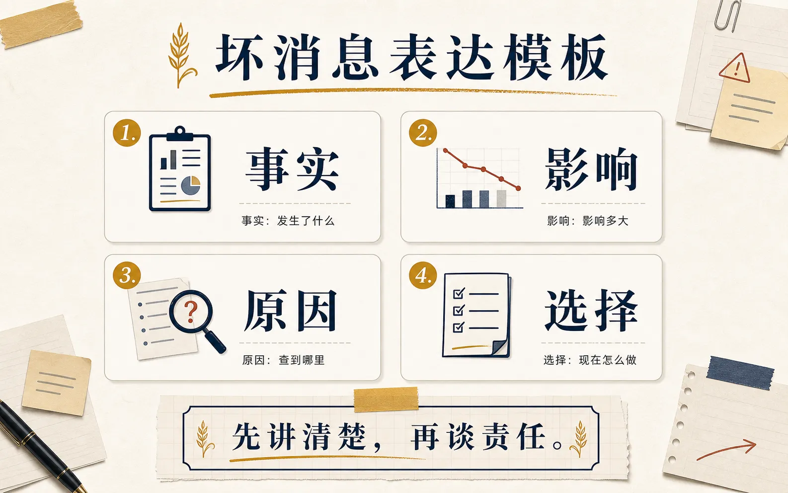 坏消息表达六格