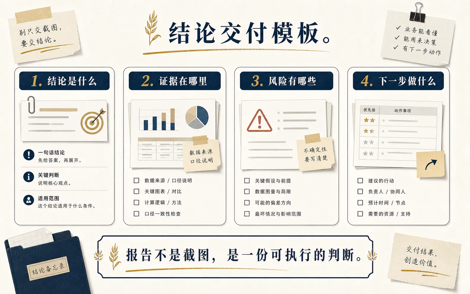 结论交付六格