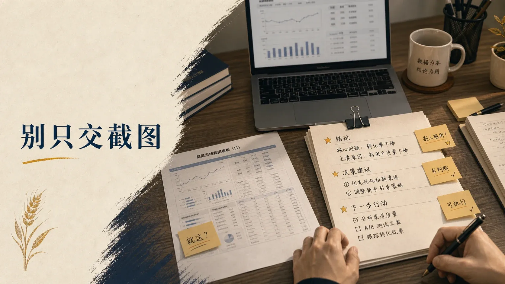让分析报告不再变成一页截图：数据人的结论交付模板