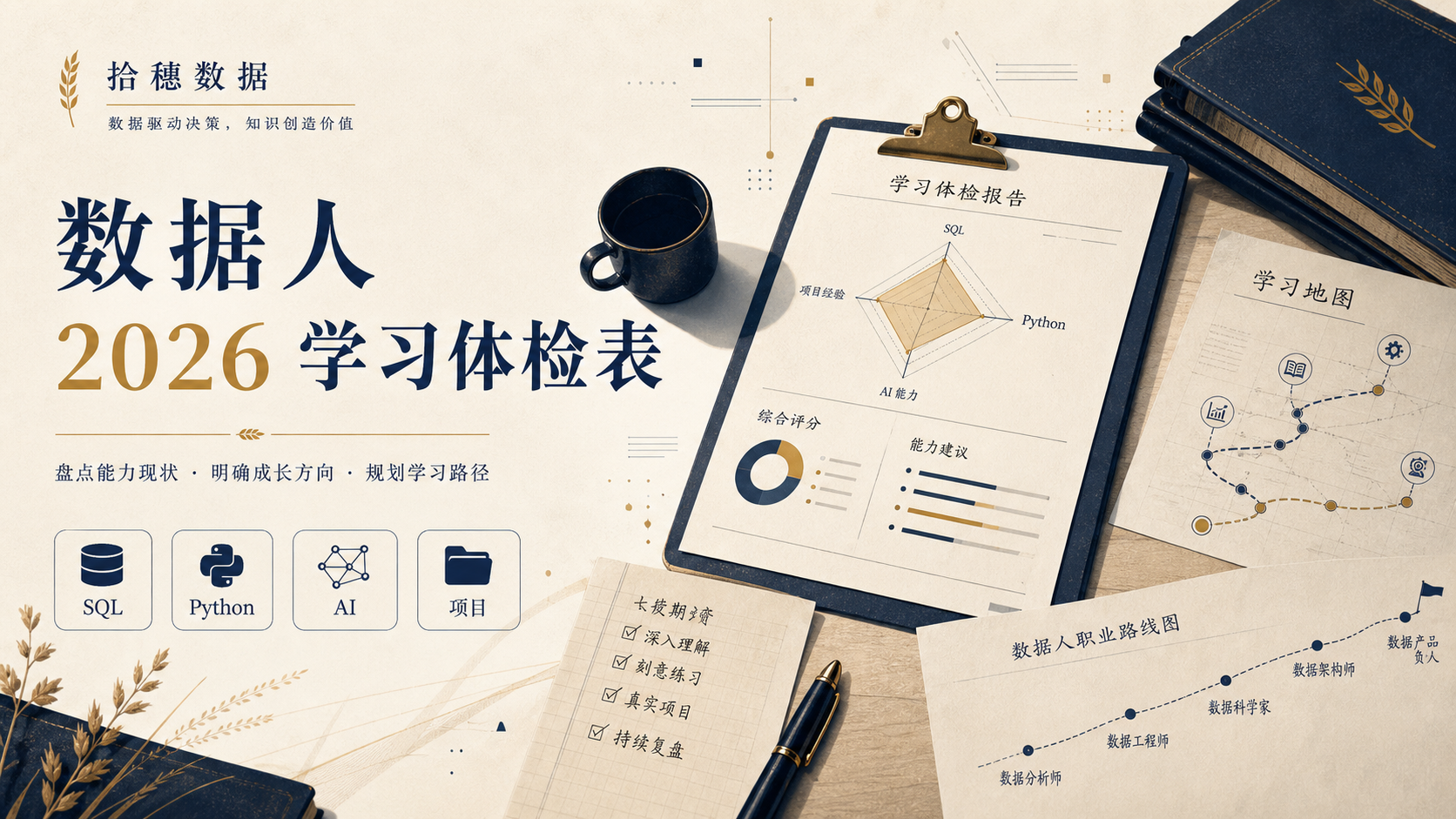 数据人 2026 学习体检表：你到底该补 SQL、业务、AI，还是项目