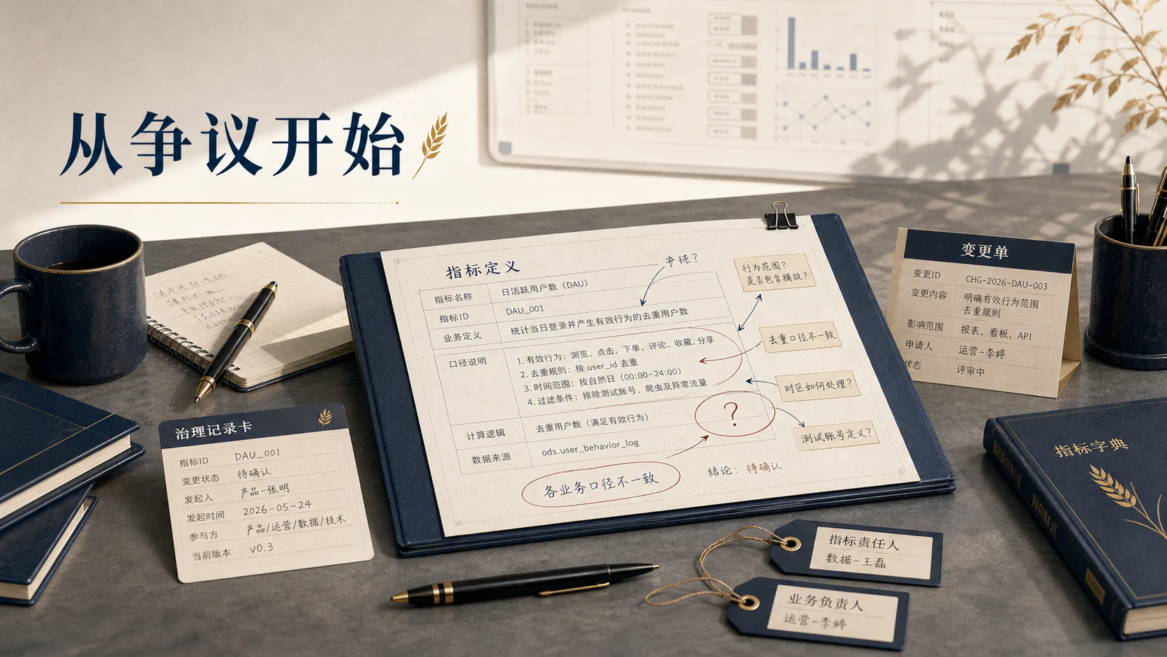 别把数据治理做成填表：从一次指标口径争议开始
