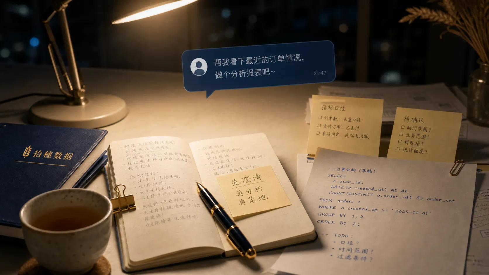 接到一个模糊需求，数据人别急着写 SQL