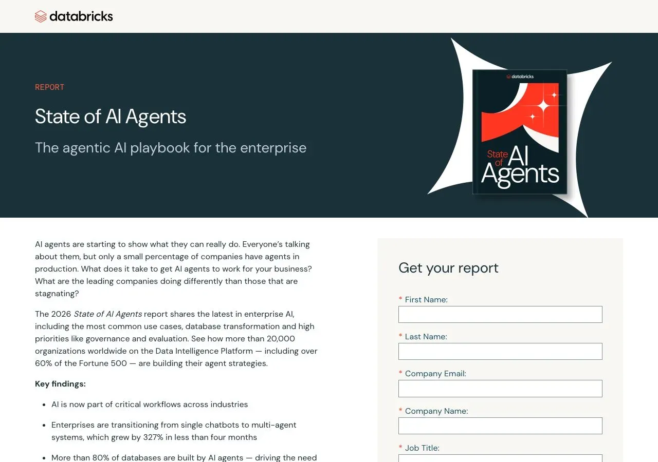 Databricks 企业 AI Agent 趋势报告