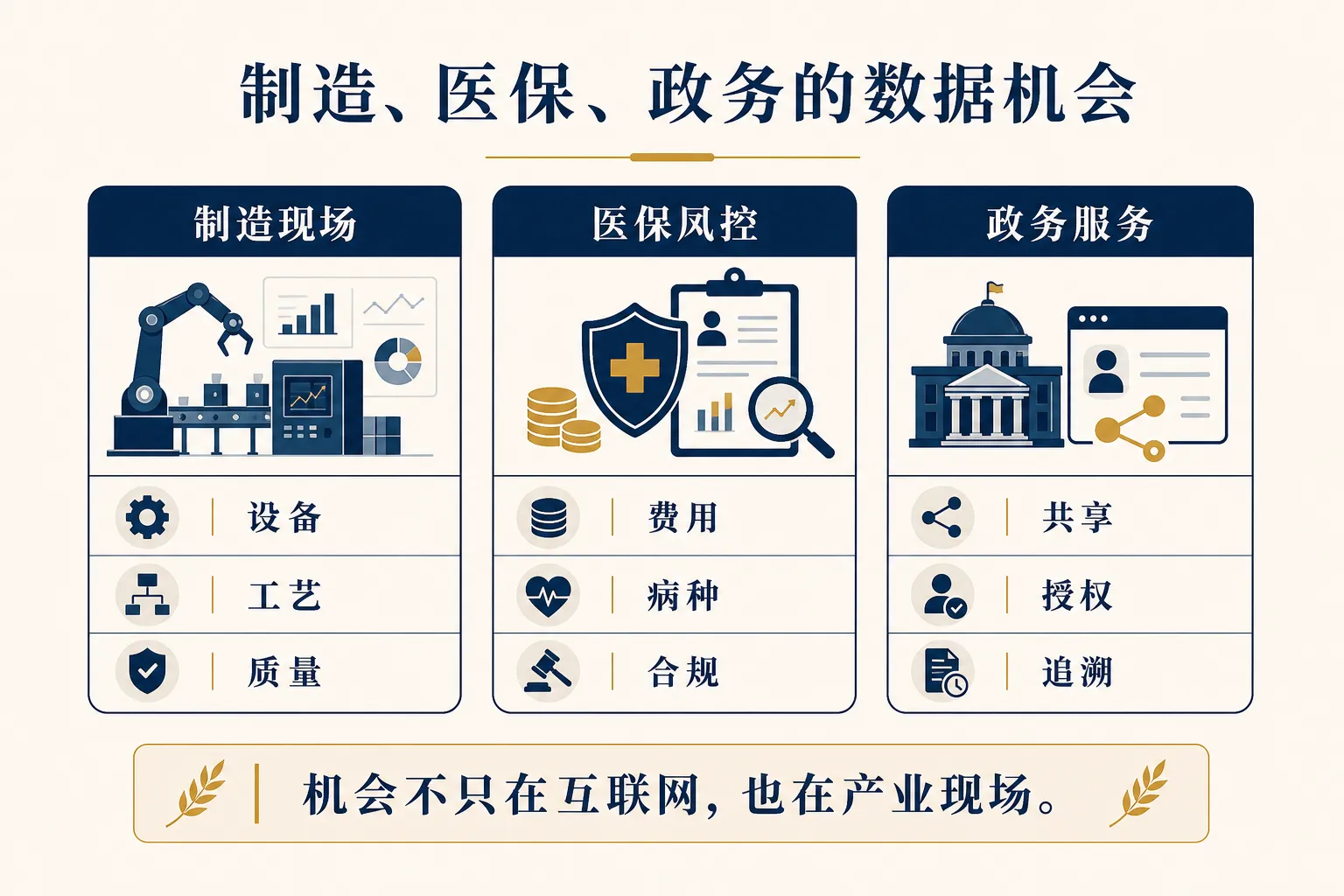 制造、医保、政务的数据机会