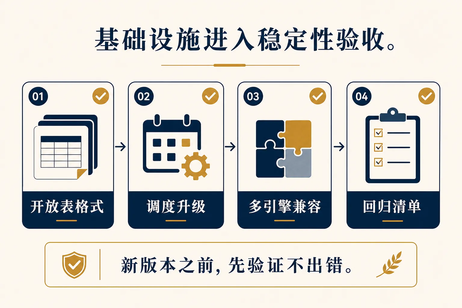 基础设施进入稳定性验收