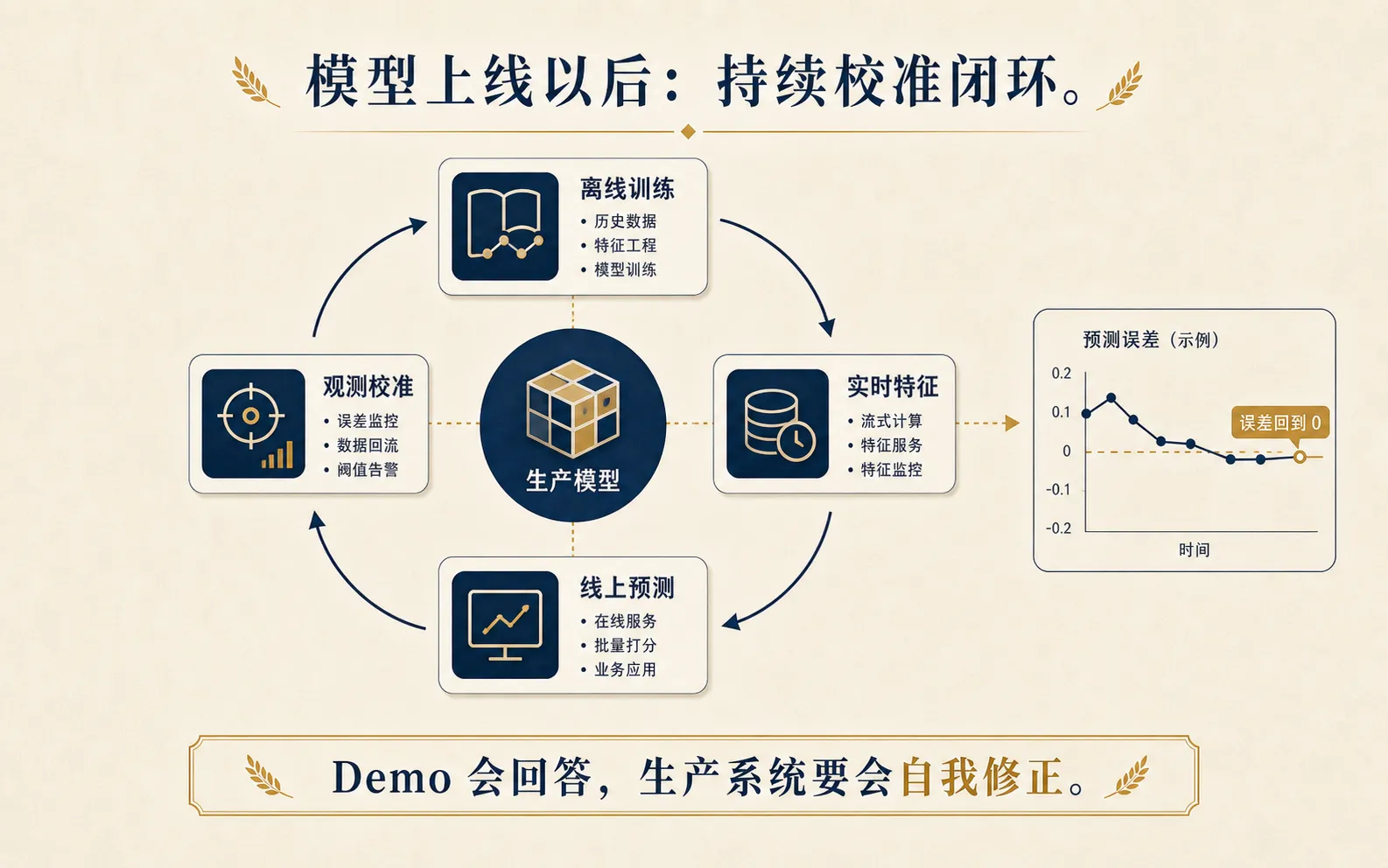 模型上线以后：持续校准闭环