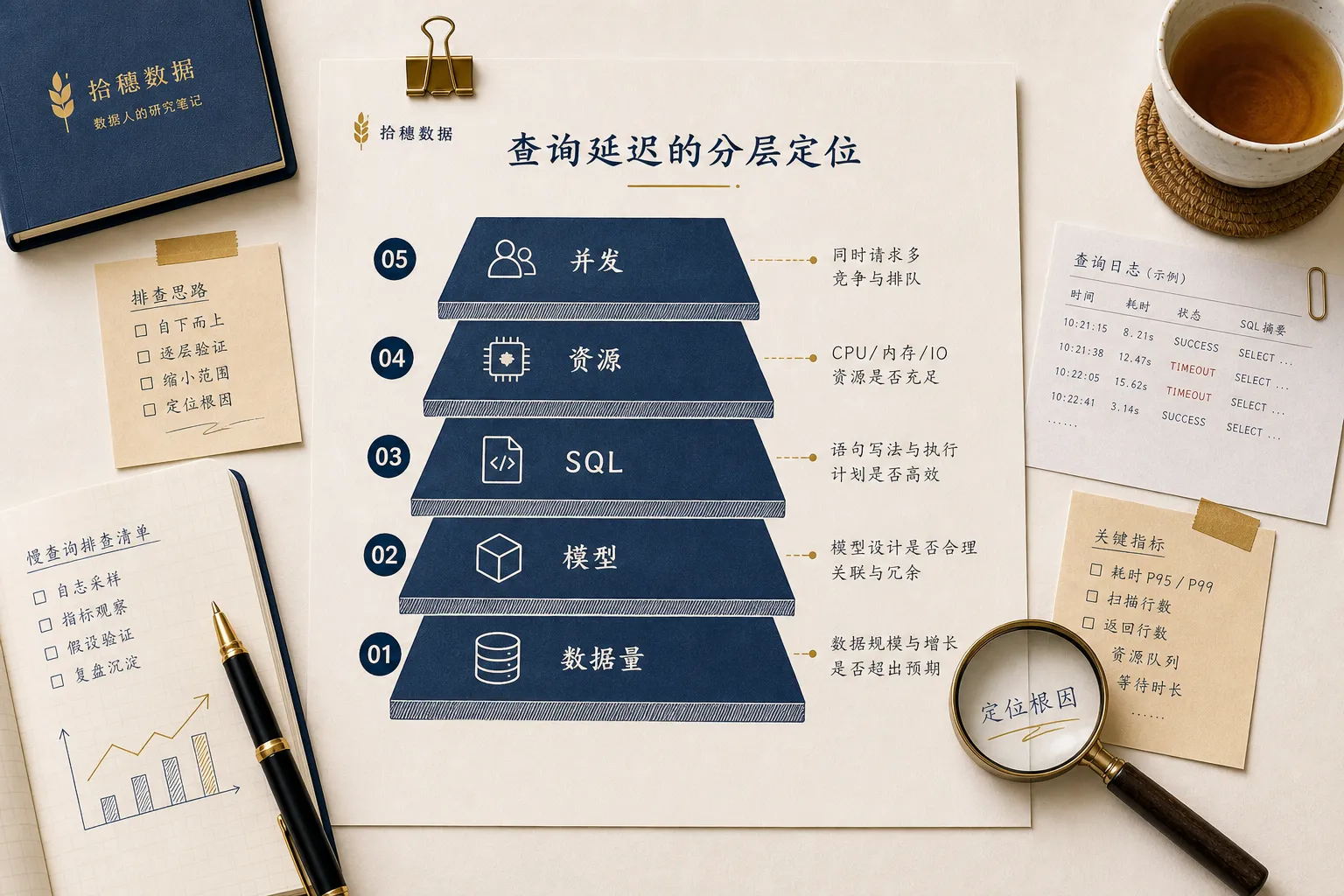 查询延迟的分层定位