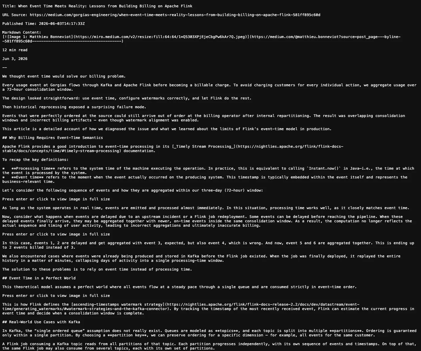 Gorgias Flink 账单系统复盘来源截图